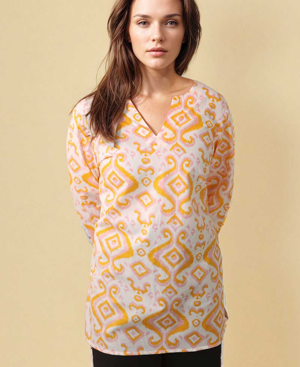 Sunshine Lightweight Cotton Tunic Top - Apparel Small