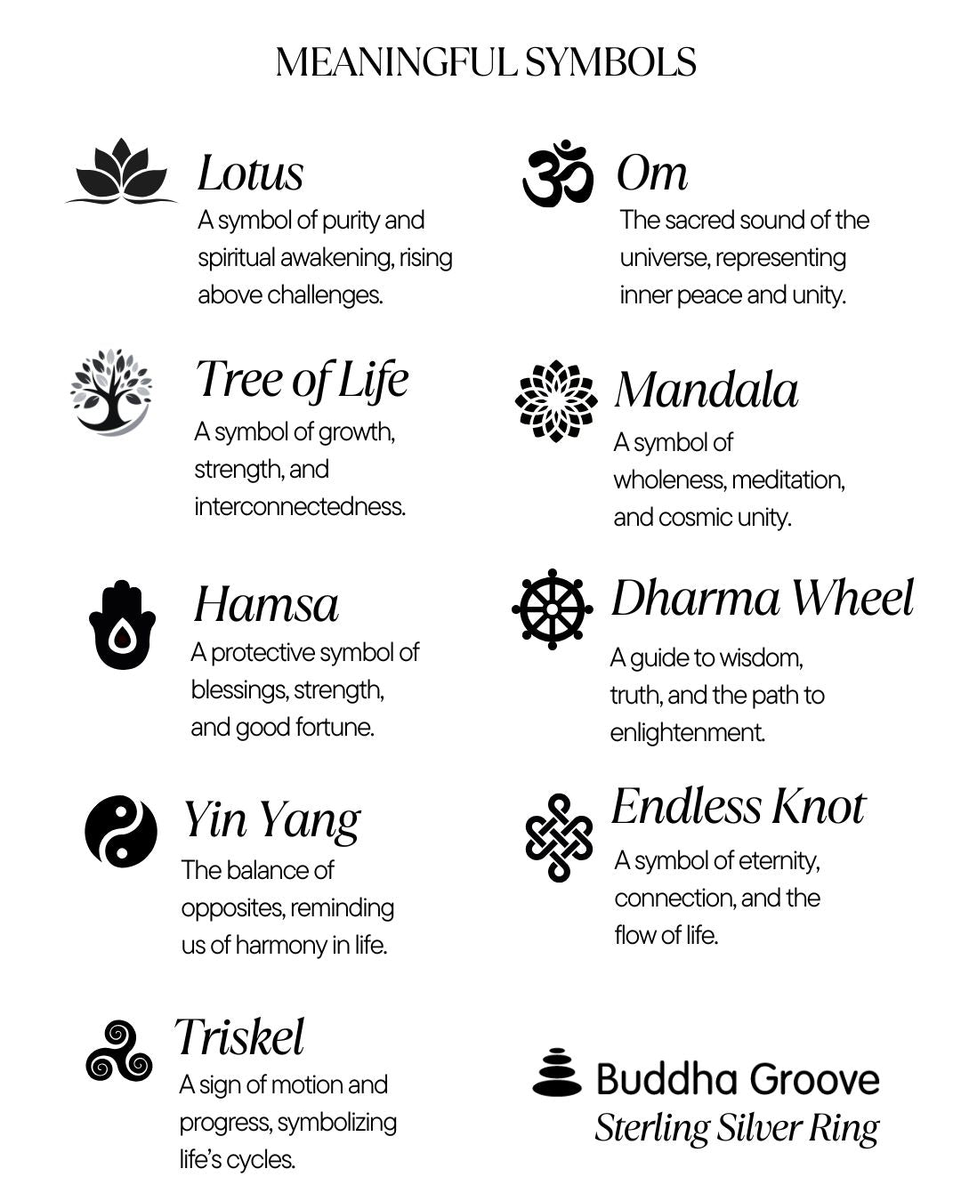 Symbolic Energy Flow Sterling Silver Band Ring - Rings Size 6