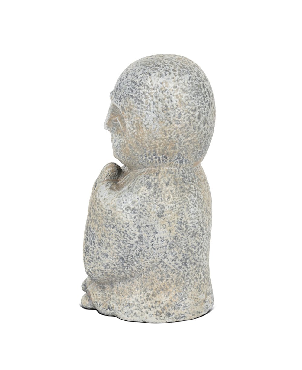 Textured Jizo Namaste Statue - Sculptures & Statues