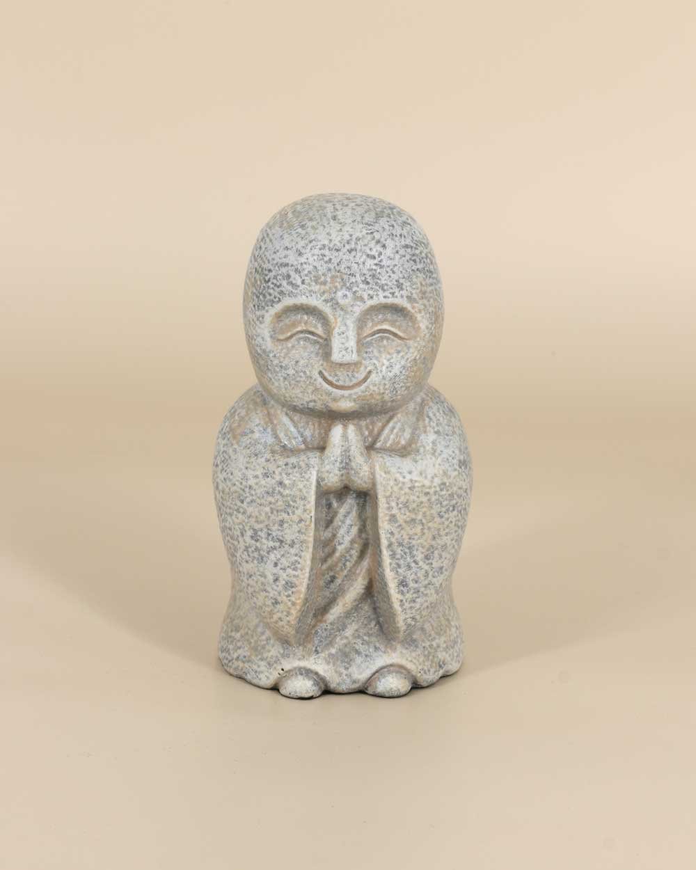 Textured Jizo Namaste Statue - Sculptures & Statues