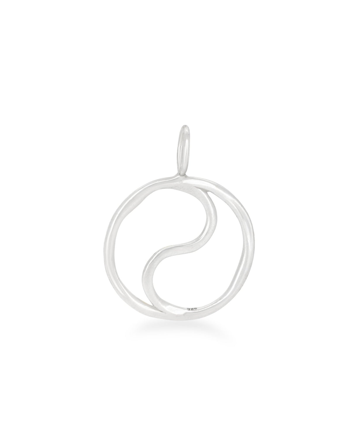 Textured Sterling Silver Yin Yang Pendant - Charms & Pendants