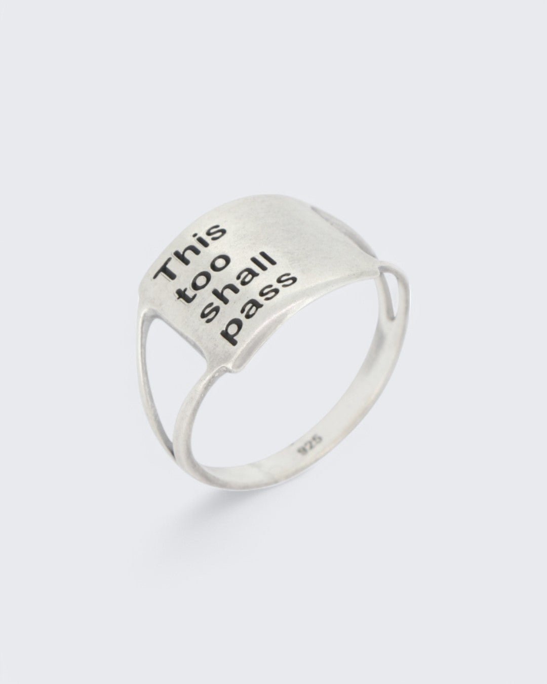 This Too Shall Pass Sterling Silver Ring - Rings Size - 6