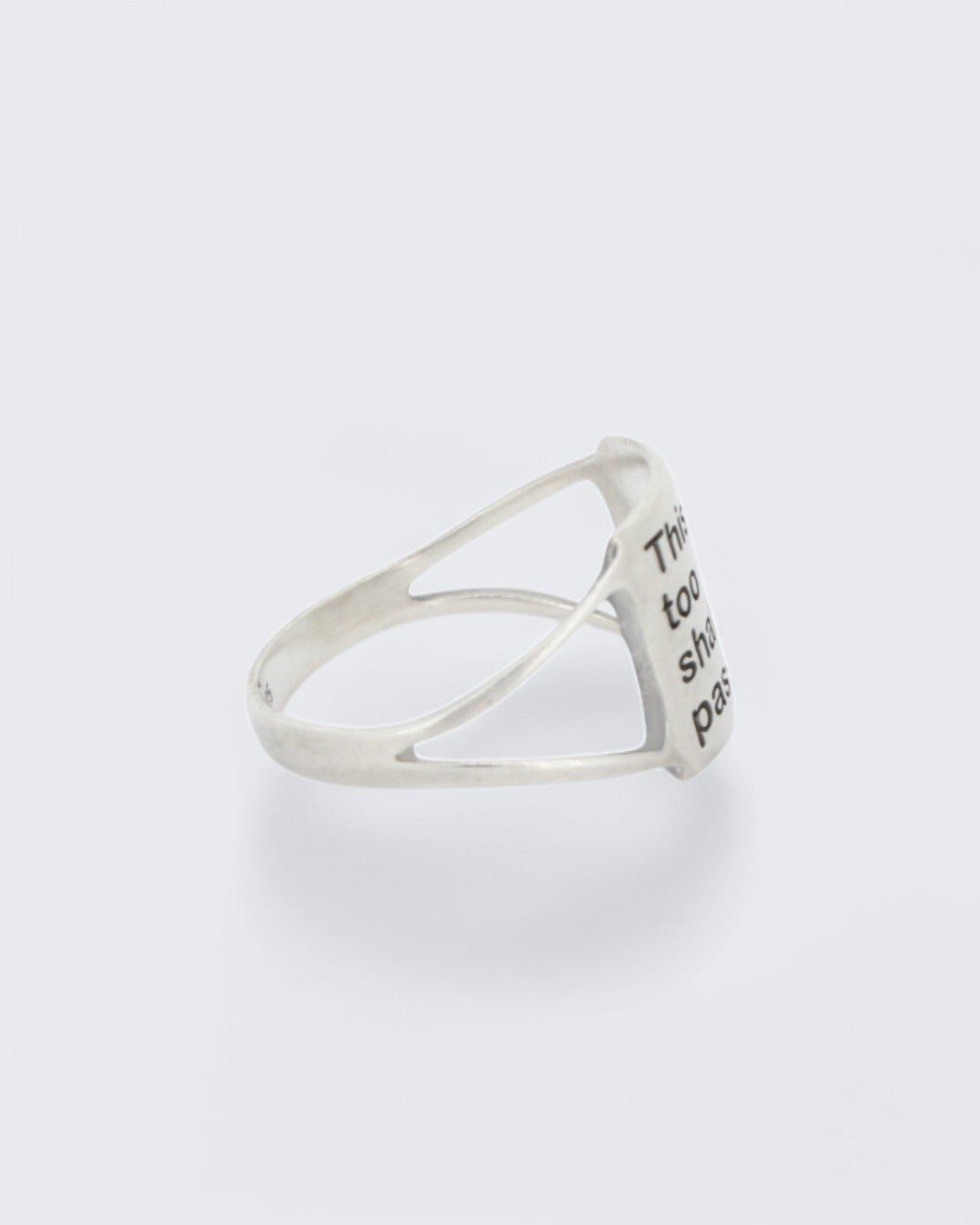 This Too Shall Pass Sterling Silver Ring - Rings Size - 6