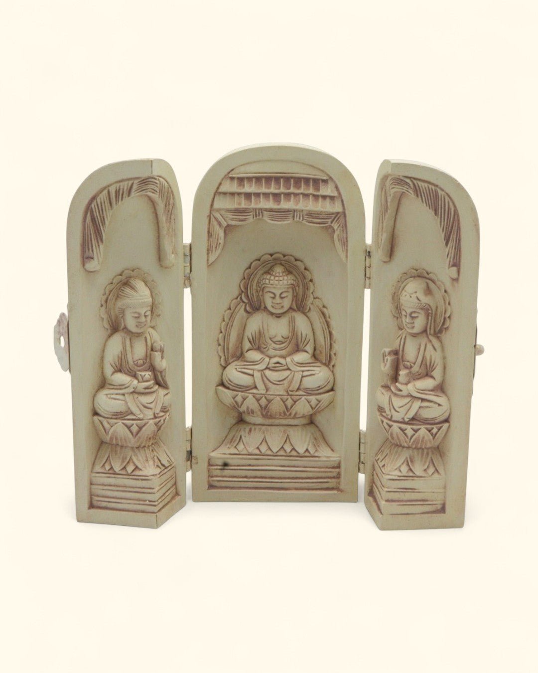Three Panel Artistic Buddha Statue - Sculptures & Statues