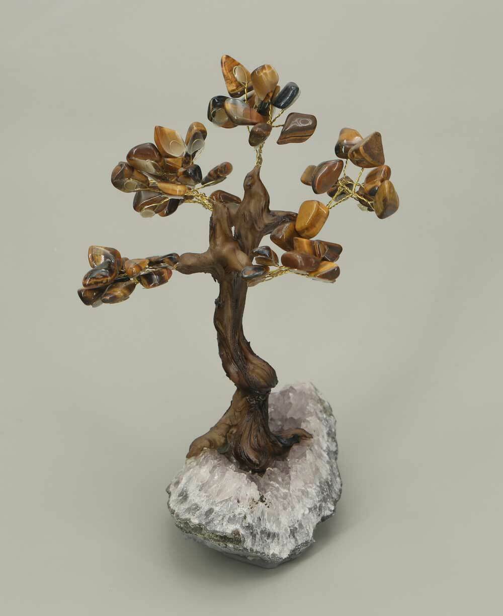 Tiger’s Eye Gemstone Bonsai Tree - New