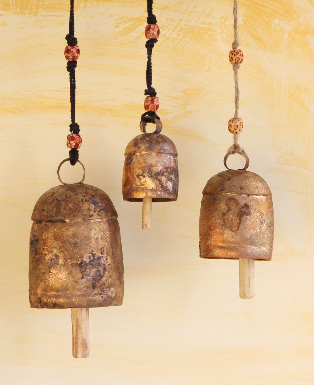 Traditional Indian Copper Cow Bells, Fair Trade - Decor Small