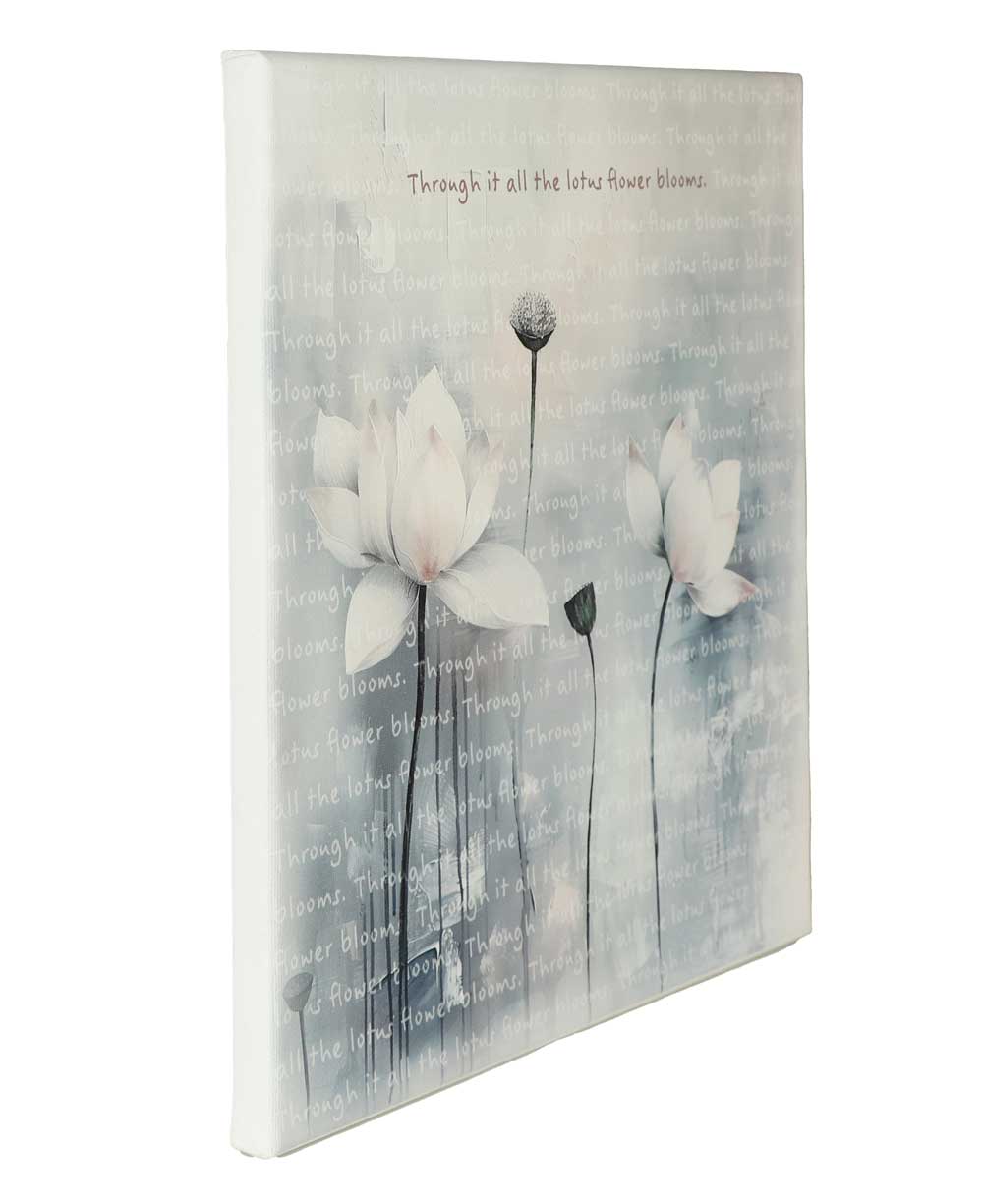 Tranquil Lotus Inspirational Canvas Print Wall Art - Posters, Prints, & Visual Artwork