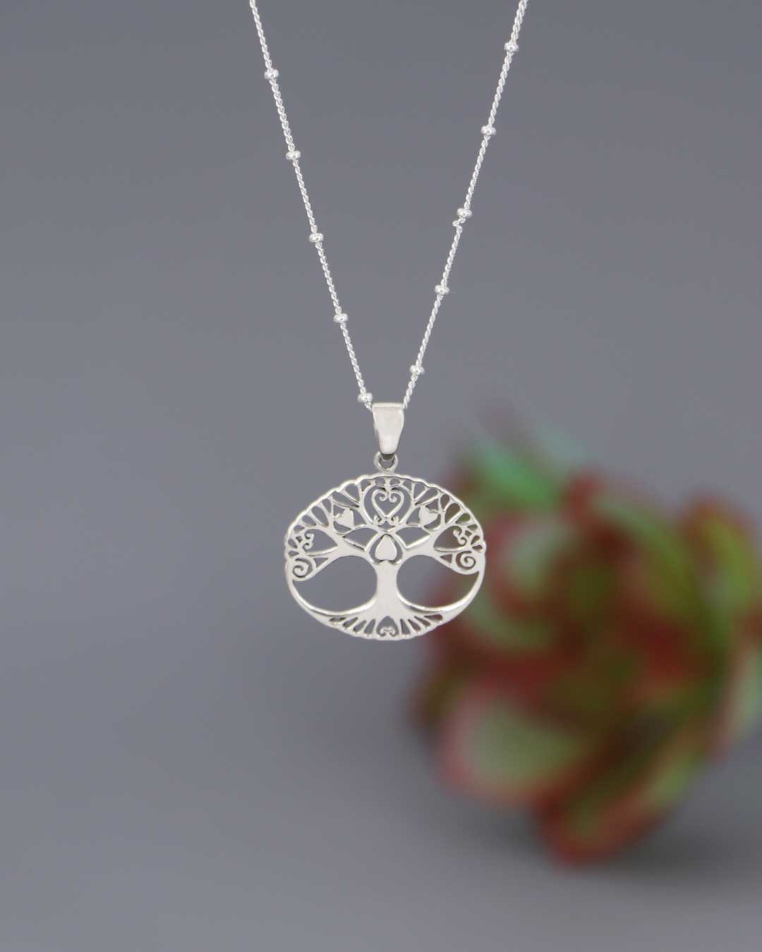 Tree of Life, Love, and Hearts Pendant Necklace - Necklaces