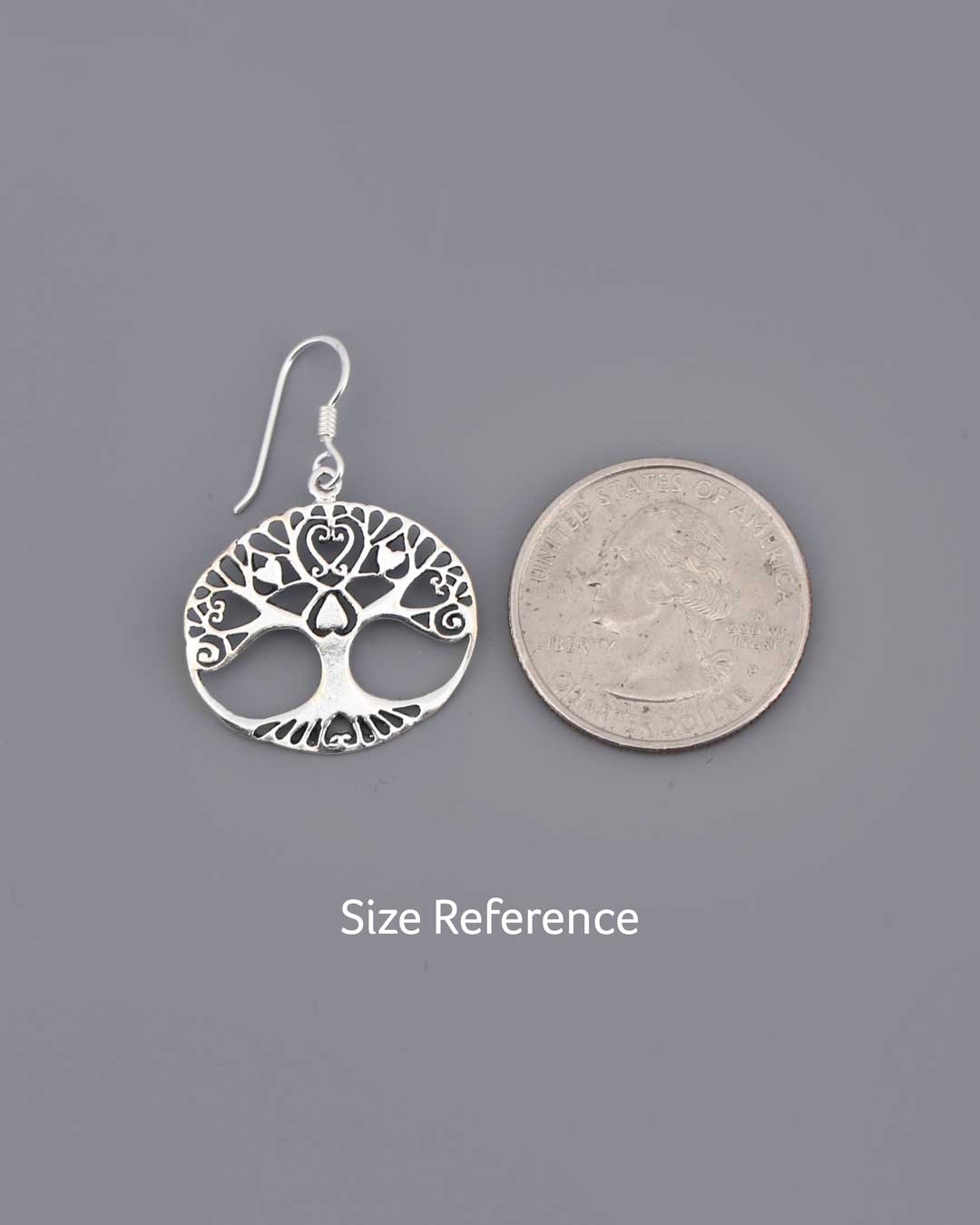 Tree of Life, Love, and Hearts Sterling Silver Earrings - Earrings