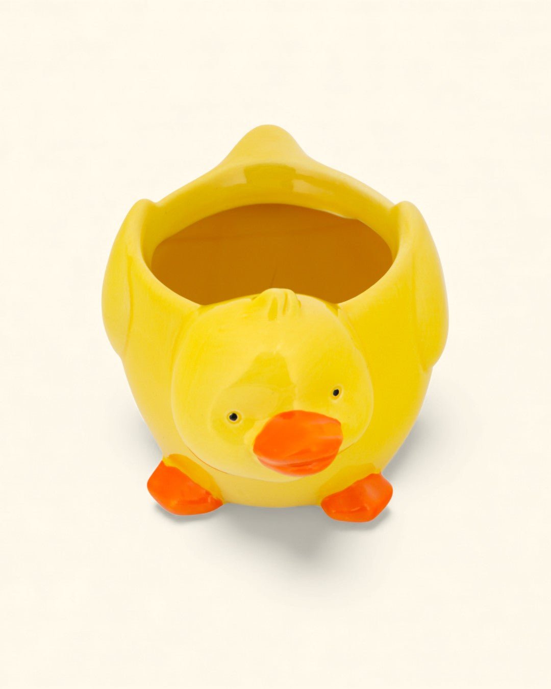 Whimsical Ceramic Animal Planters – Snail, Duck, Elephant, Dog, Sheep, or Owl (Assorted Sizes) - Pots & Planters Duckling