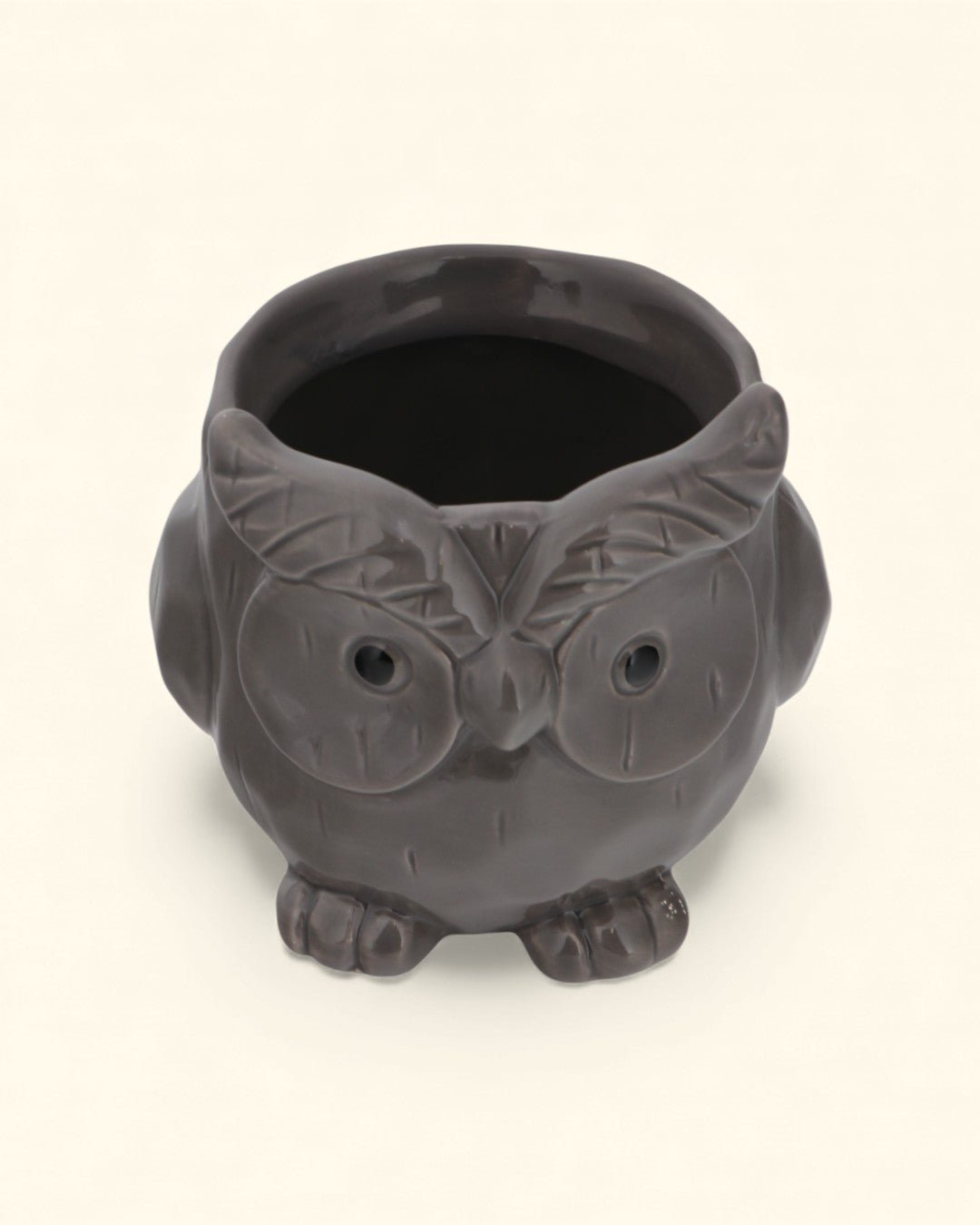 Whimsical Ceramic Animal Planters – Snail, Duck, Elephant, Dog, Sheep, or Owl (Assorted Sizes) - Pots & Planters Owl