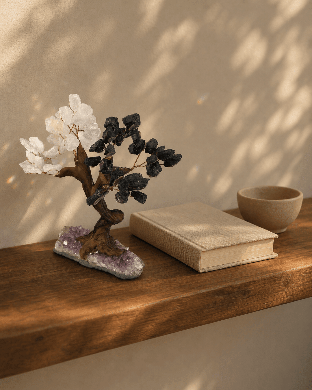 Yin Yang Gemstone Bonsai Tree for Balance - Sculptures & Statues