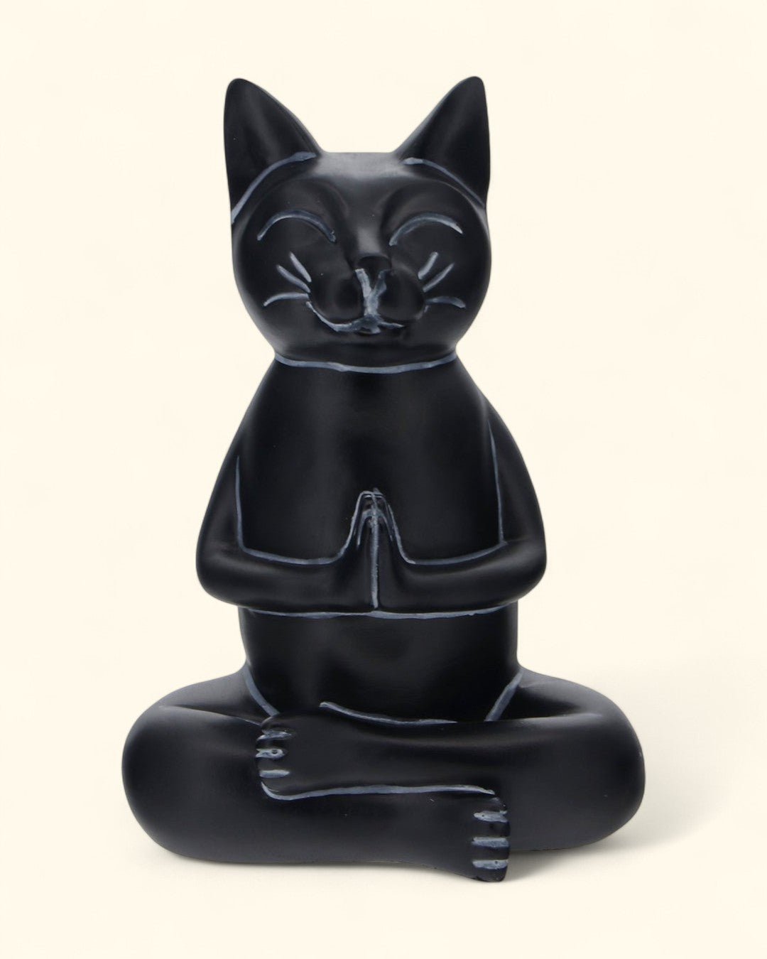 Zen Meditating Namaste Cat Statues - Sculptures & Statues Bronze