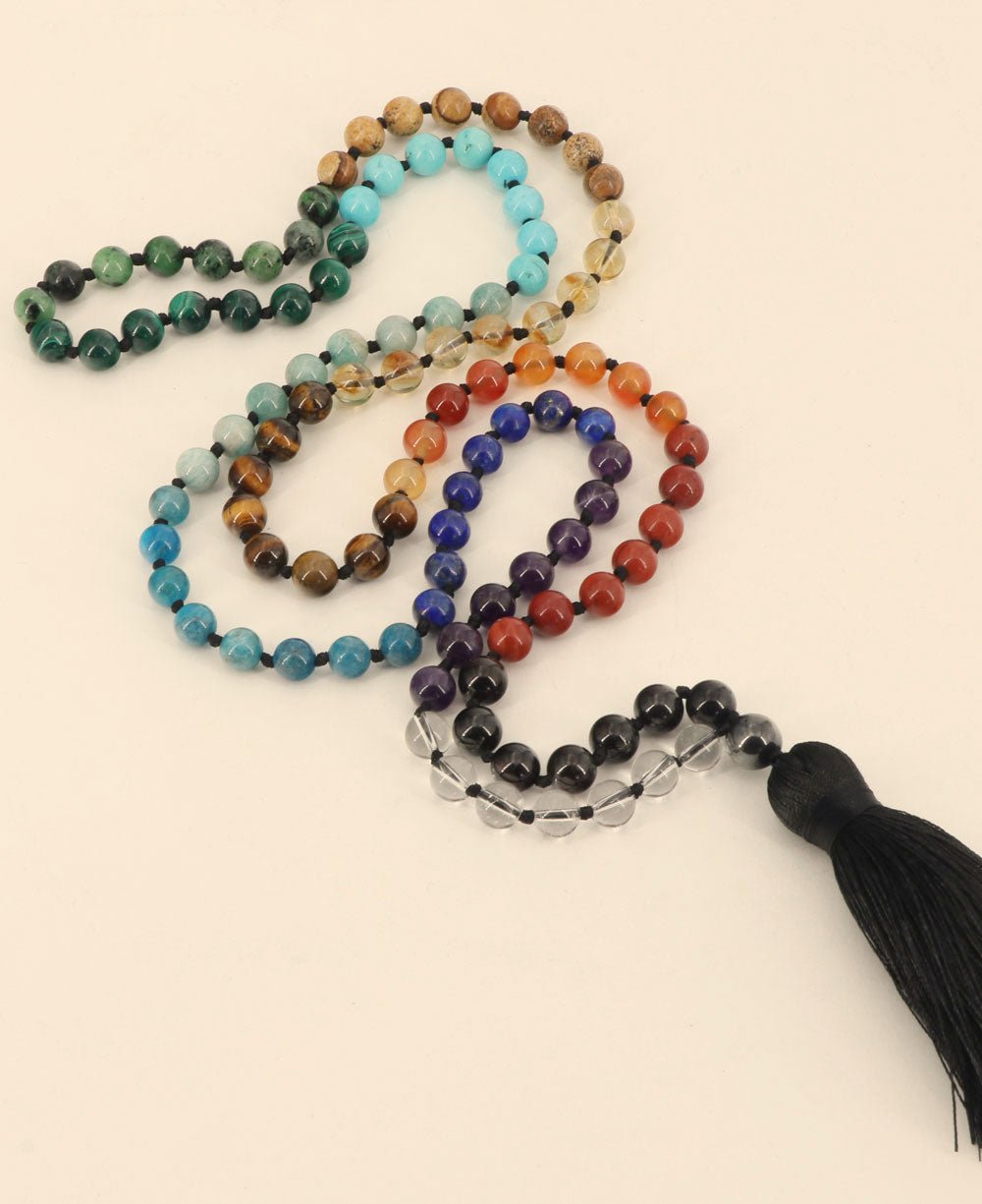 15 Gemstones Seven Chakra Premium Mediation Mala - Prayer Beads