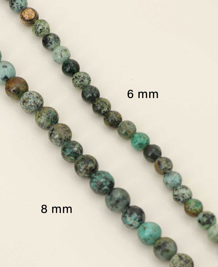 African Turquoise Beads With Picture Jasper Beads Counters Meditation Mala - Prayer Beads 6mm