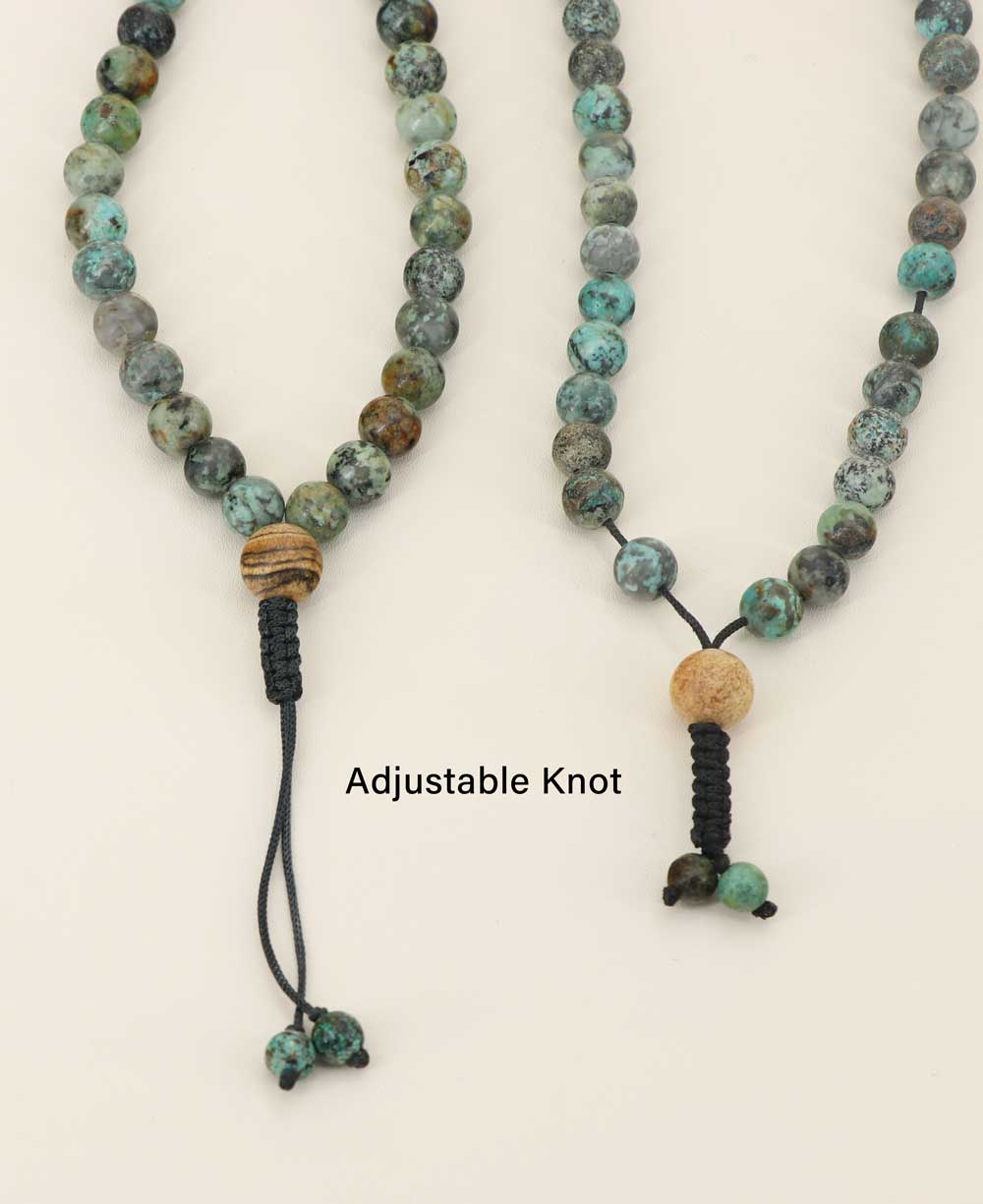 African Turquoise Beads With Picture Jasper Beads Counters Meditation Mala - Prayer Beads 6mm