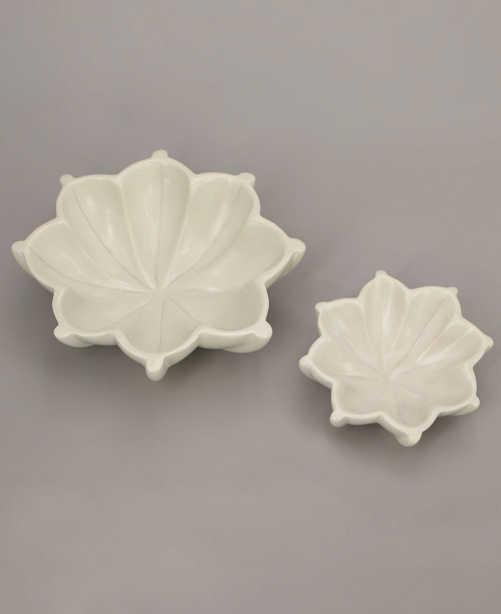 Artisan Hand-Carved Lotus Soapstone Bowls, Kenya - Bowls Small
