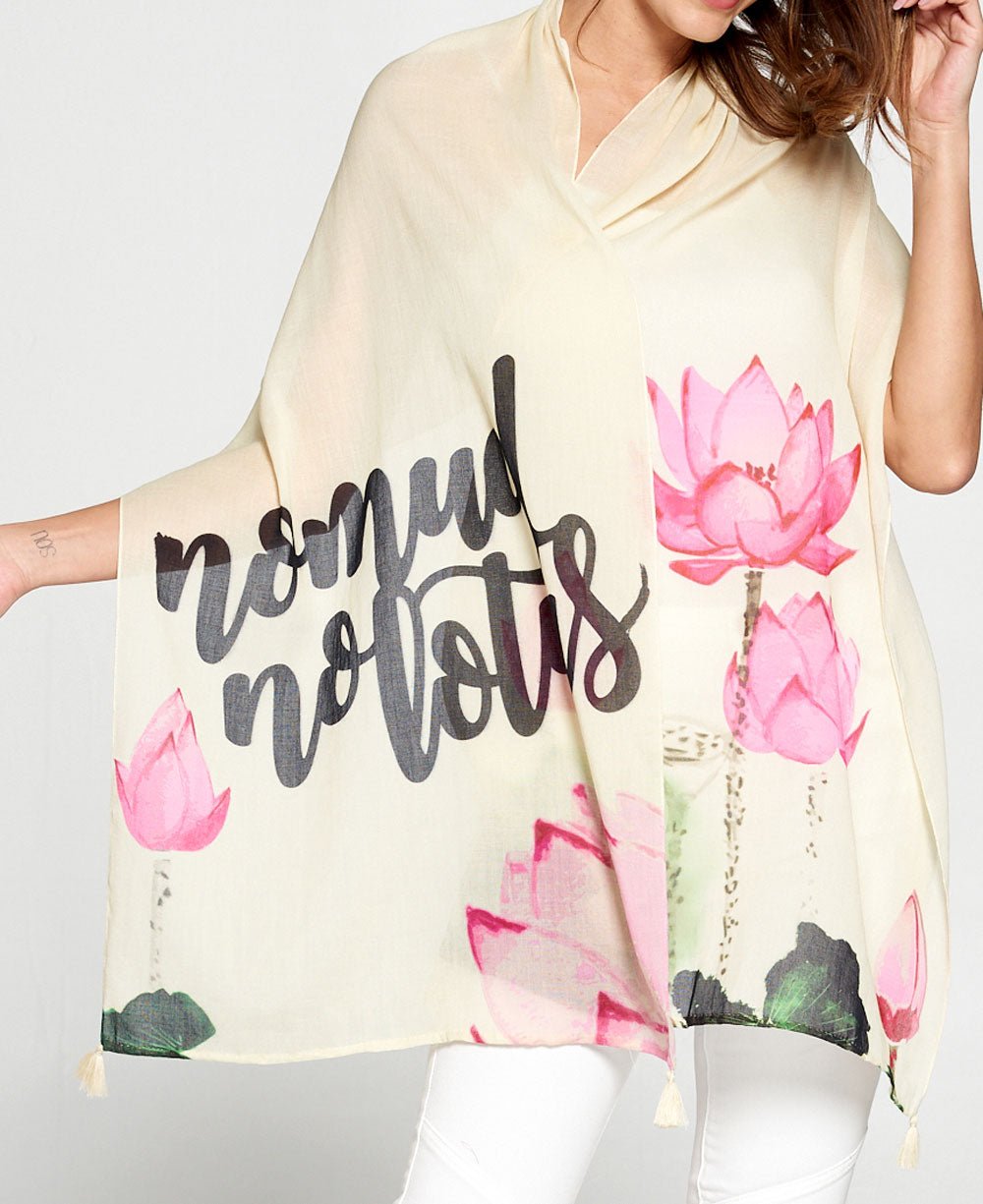 Artistic Print No Mud No Lotus Scarf - Scarves