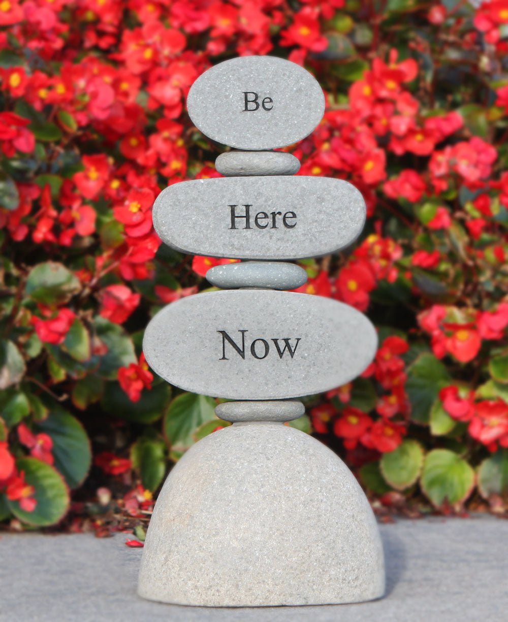 Be Here Now Inspirational Cairn Garden Statue - Sculptures & Statues