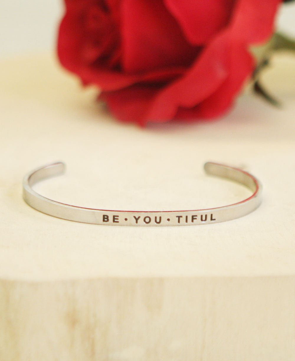 Be-you-tiful Engraved Cuff Bracelet -
