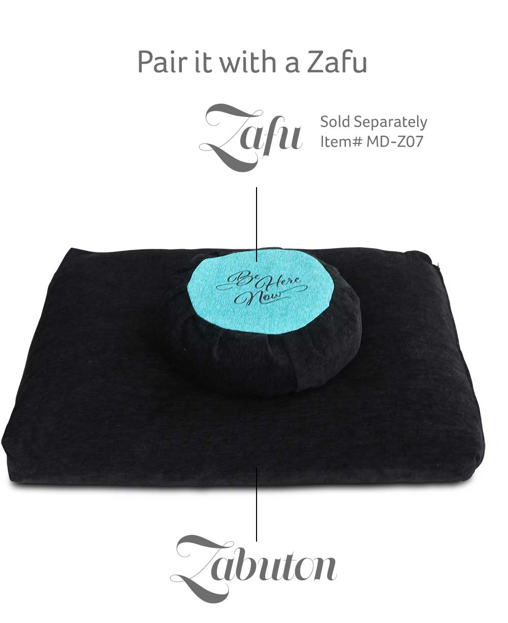 Black Zabuton Meditation Mat Cushion - Massage Cushions