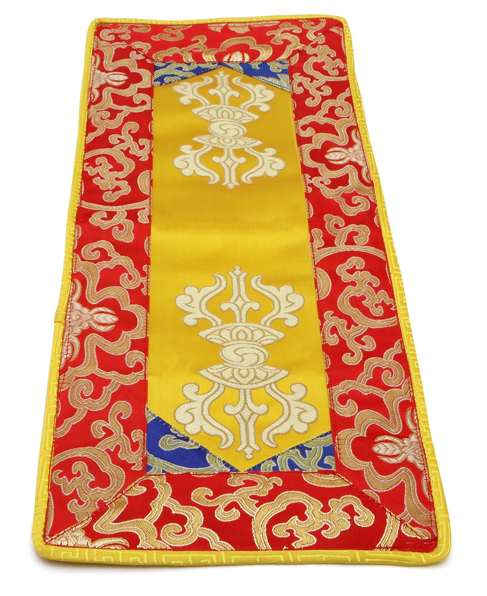 Brocade Double Dorje Altra Mat, Yellow - Home & Garden