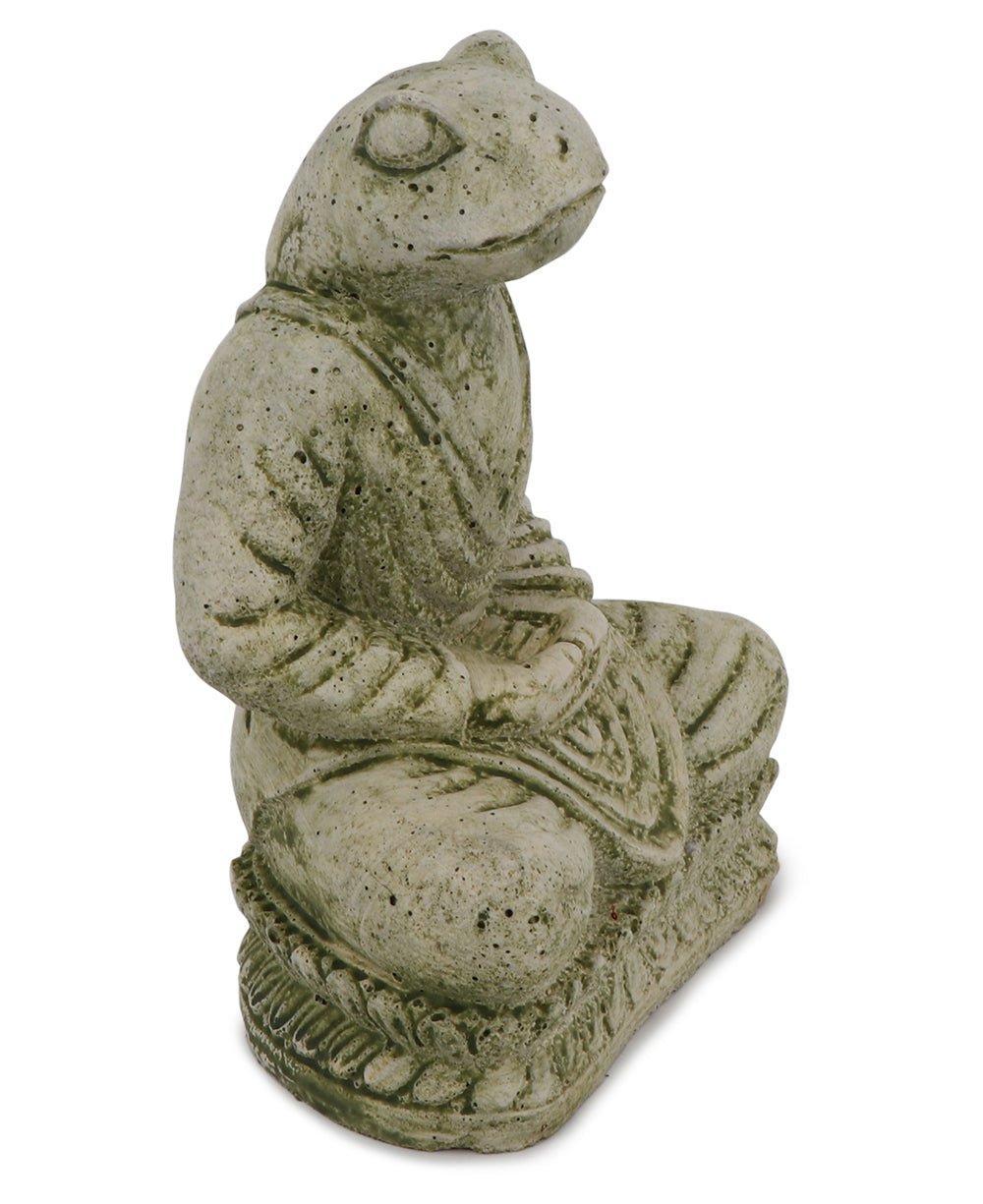 Cast Stone Meditating Zen Frog Statue USA Made - Sculptures & Statues