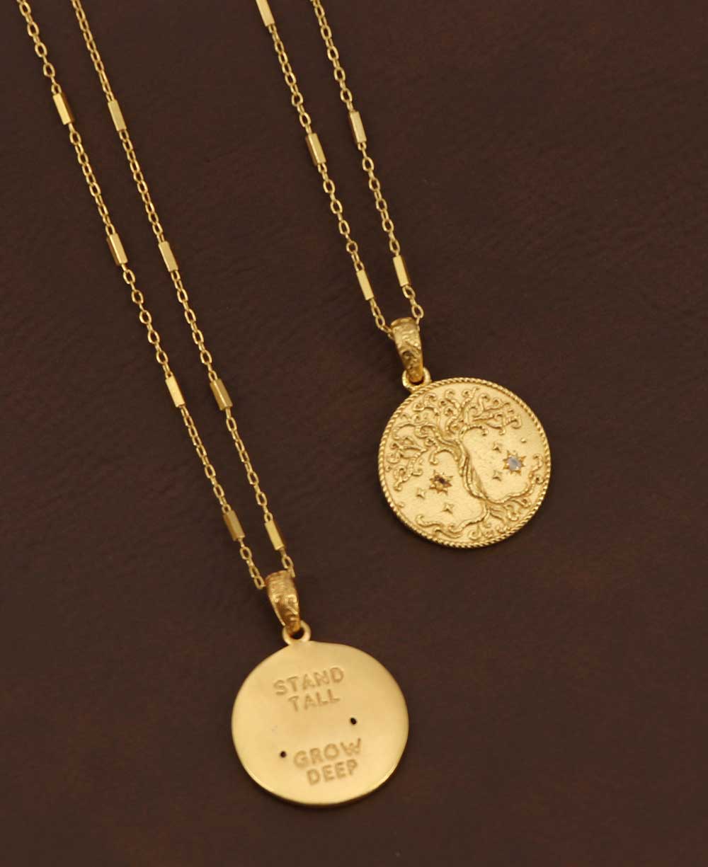 Celestial Tree of Life Gold Plated Necklace - Necklaces