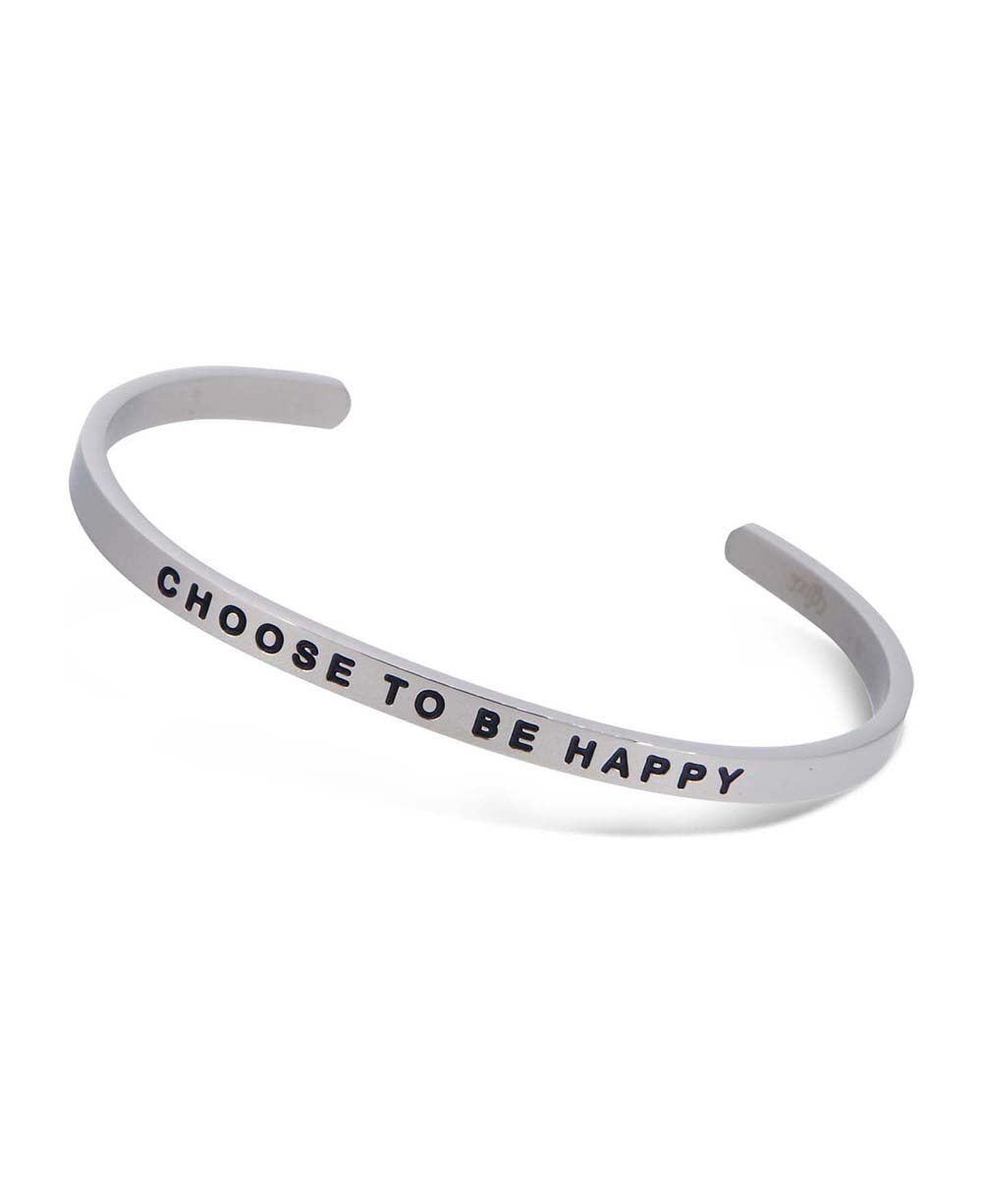 Choose To Be Happy Cuff Bracelet - Bracelets