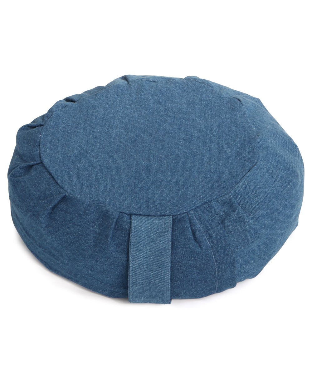 Classic Blue Denim Meditation Zafu Cushion - Massage Cushions