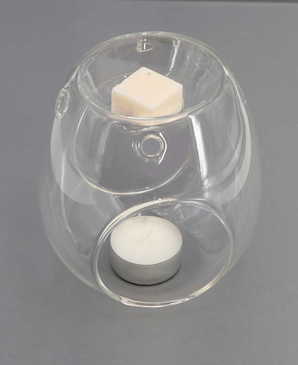 Clear Glass Oil or Wax Melt Burner - Incense Holders