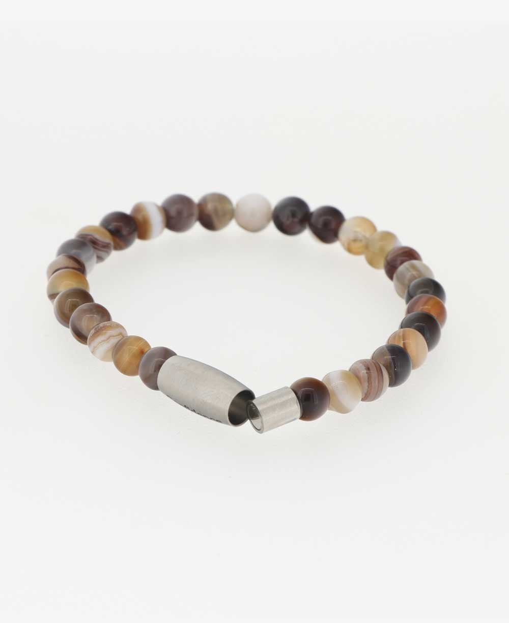 Confidence Brown Agate Gemstone Bracelet - Bracelets 7"