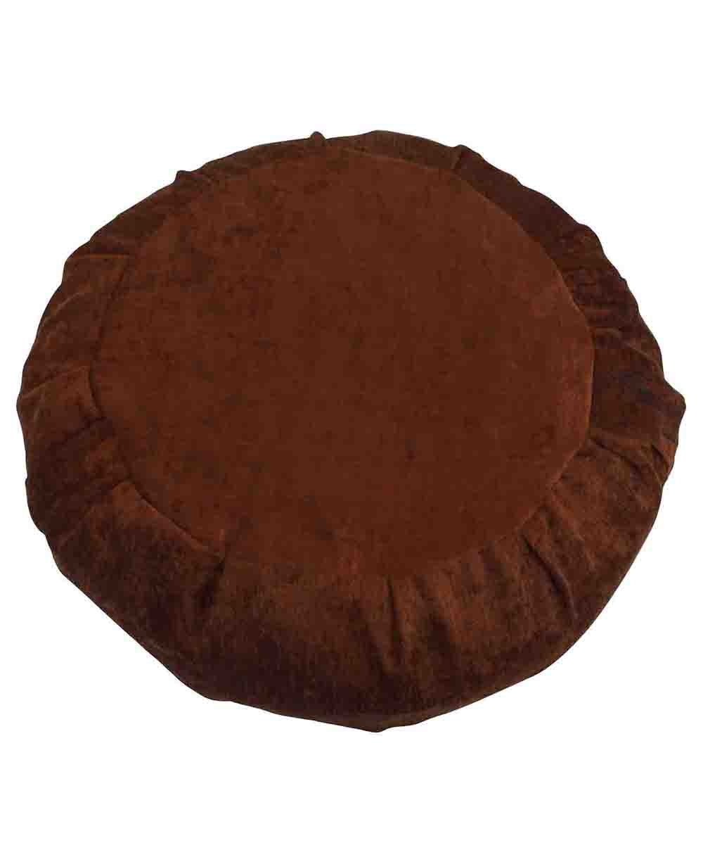 Earth Brown Chenille Zafu Cushion - Massage Cushions Light Brown