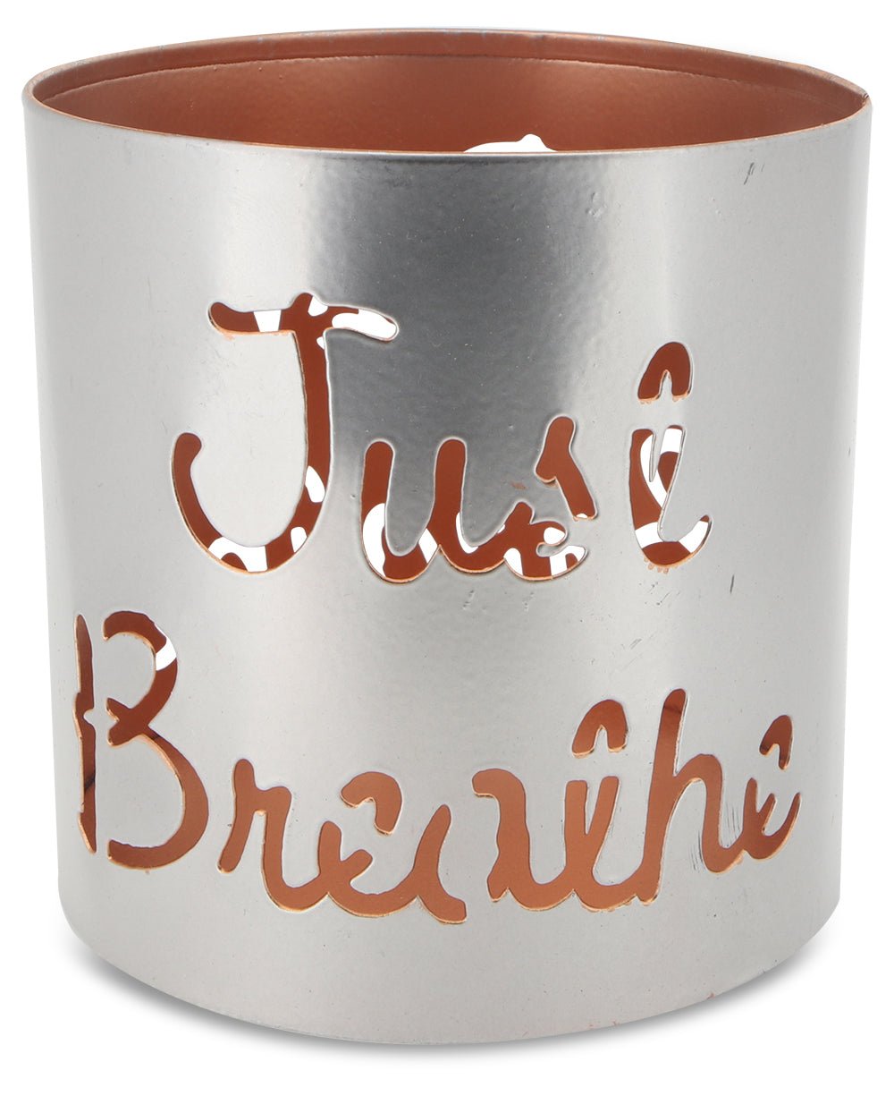 Fairtrade Inspirational Just Breathe Candle / Pen Holder - Candle Holders