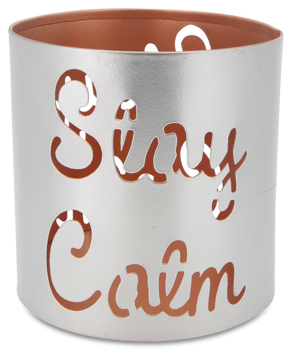 Fairtrade Inspirational Stay Calm Candle / Pen Holder - Candle Holders