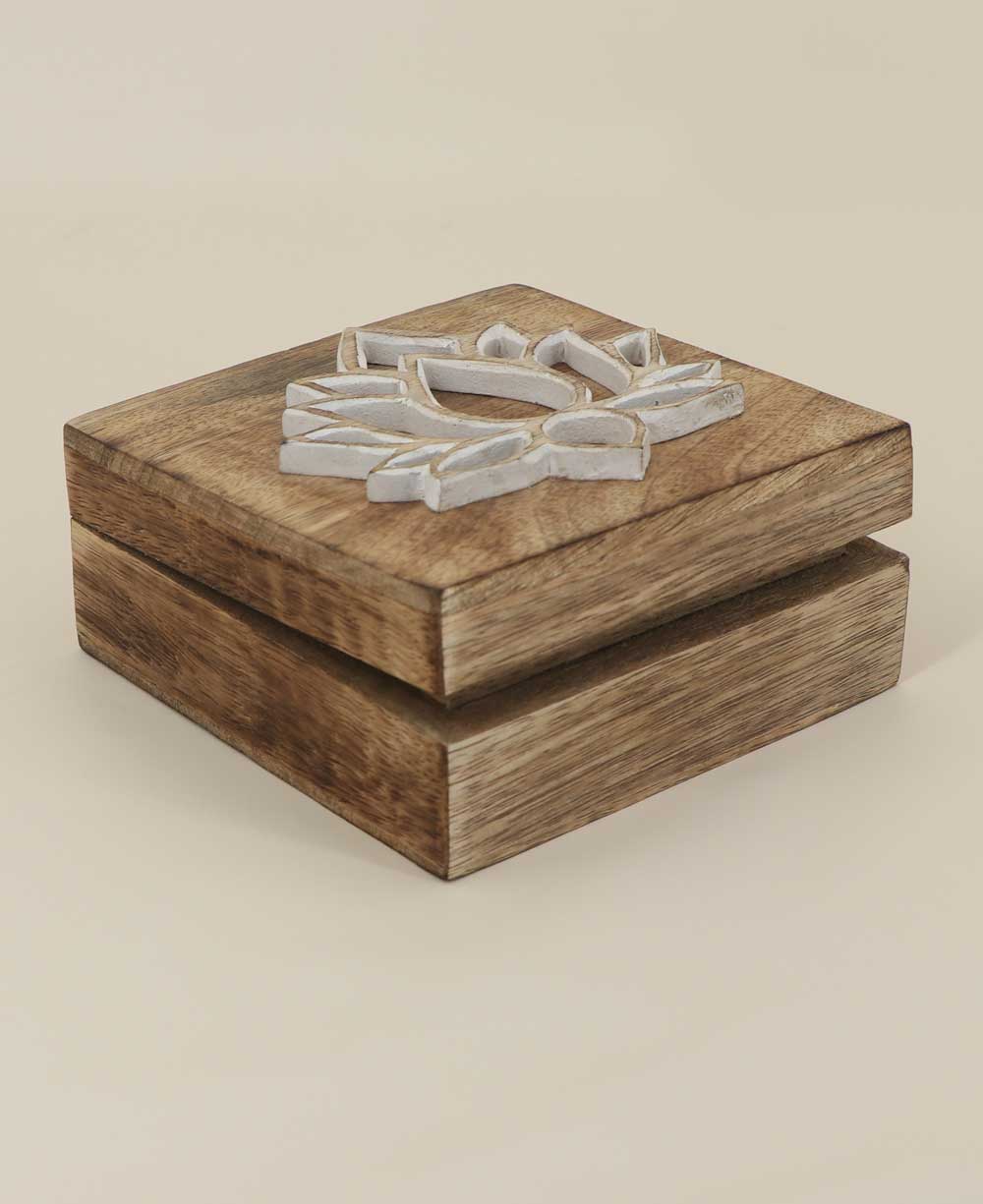 Fairtrade Lotus Mala or Keepsake Wood Box - Gift Boxes & Tins