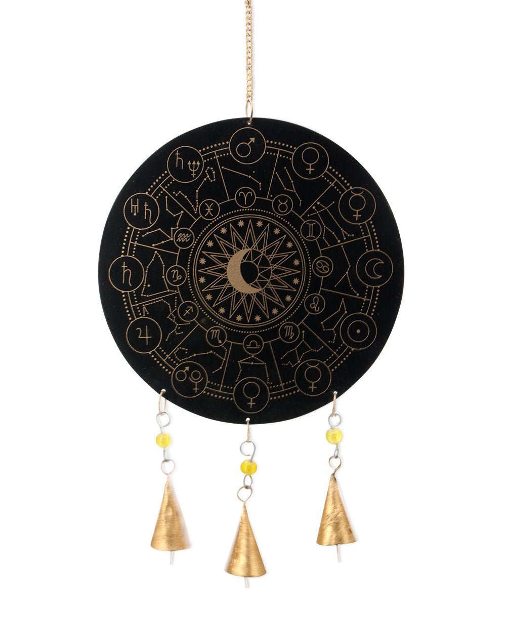 Fairtrade Moon Design Zodiac Celestial Wind Chime - Wind Chimes