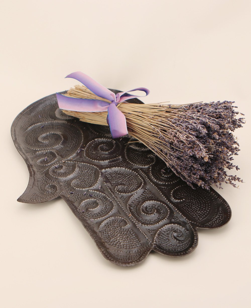 Fairtrade Recyled Metal Hamsa Tray, Haiti - Decorative Trays