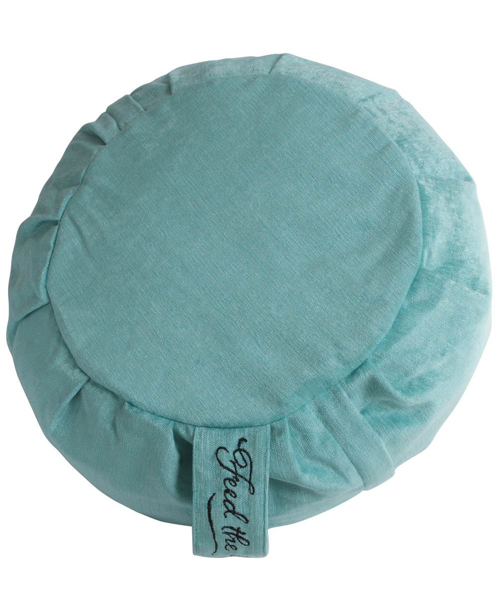 Feed the Spirit Chenille Zafu Cushion - Massage Cushions Aqua