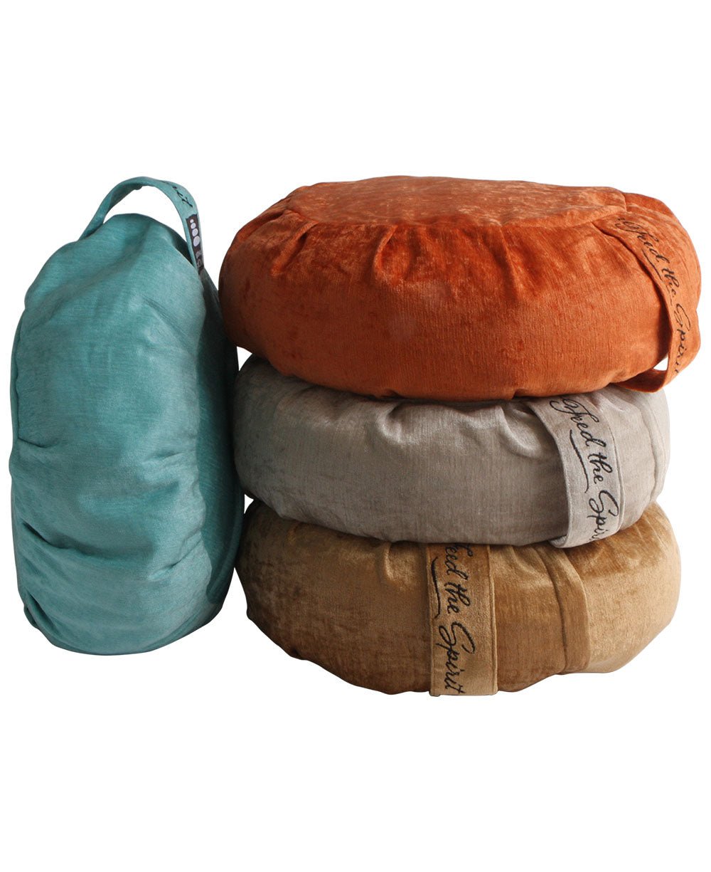 Feed the Spirit Chenille Zafu Cushion - Massage Cushions Beige