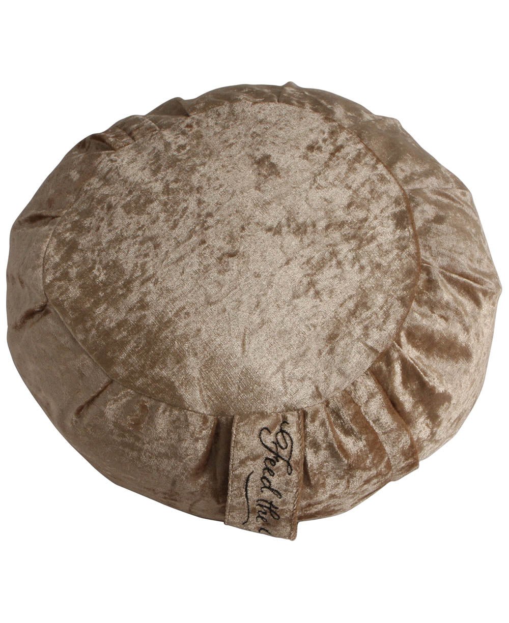 Feed the Spirit Velvet Zafu Cushion - Massage Cushions Black