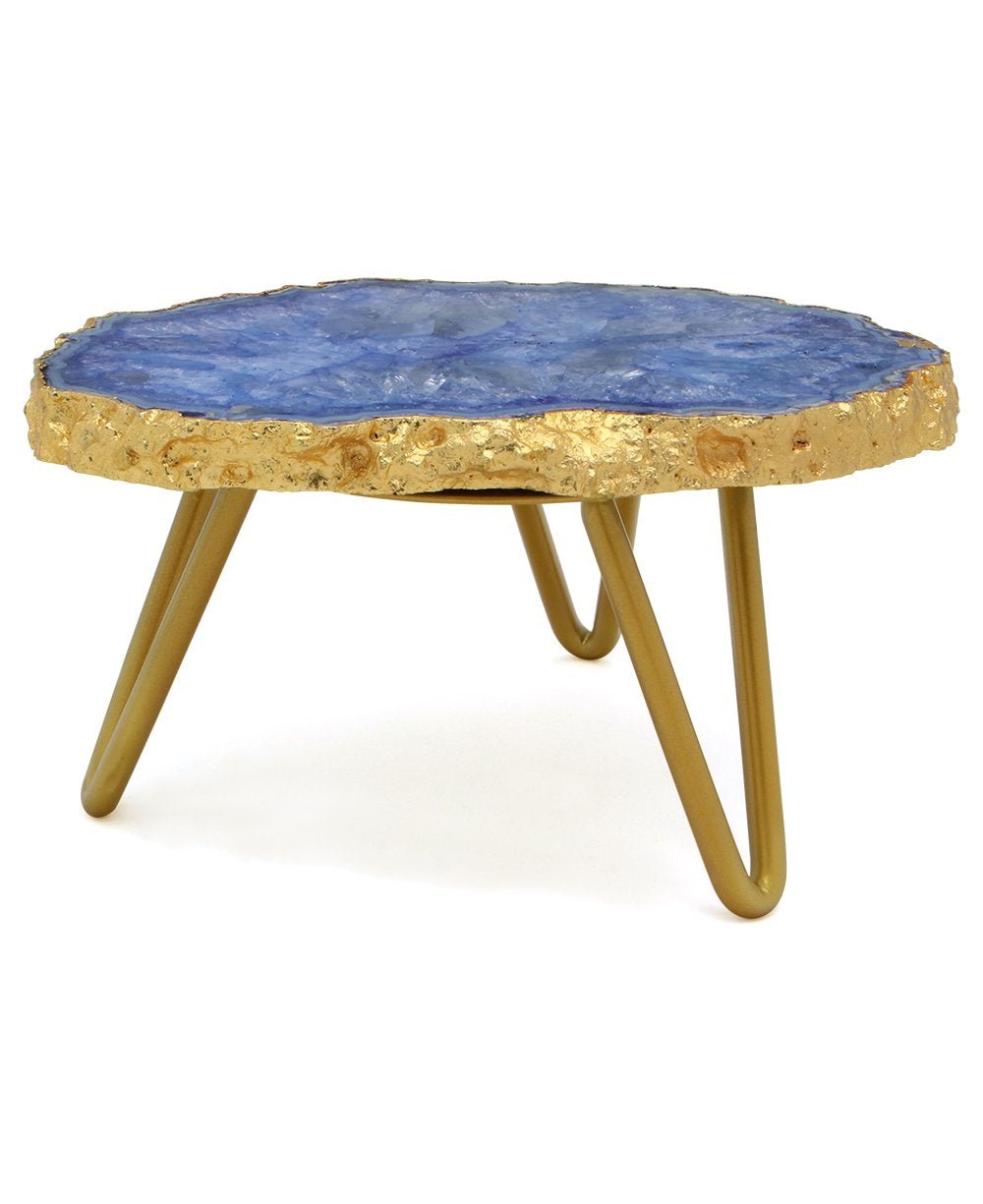 Gilded Gemstone Cake Stand - Decor Dyed Quartz