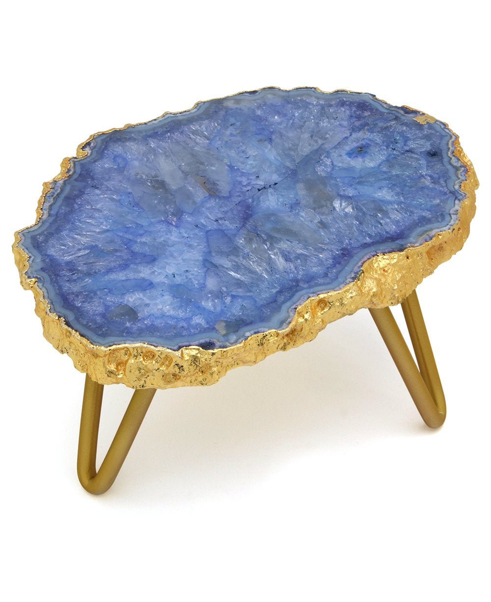 Gilded Gemstone Cake Stand - Decor Dyed Quartz