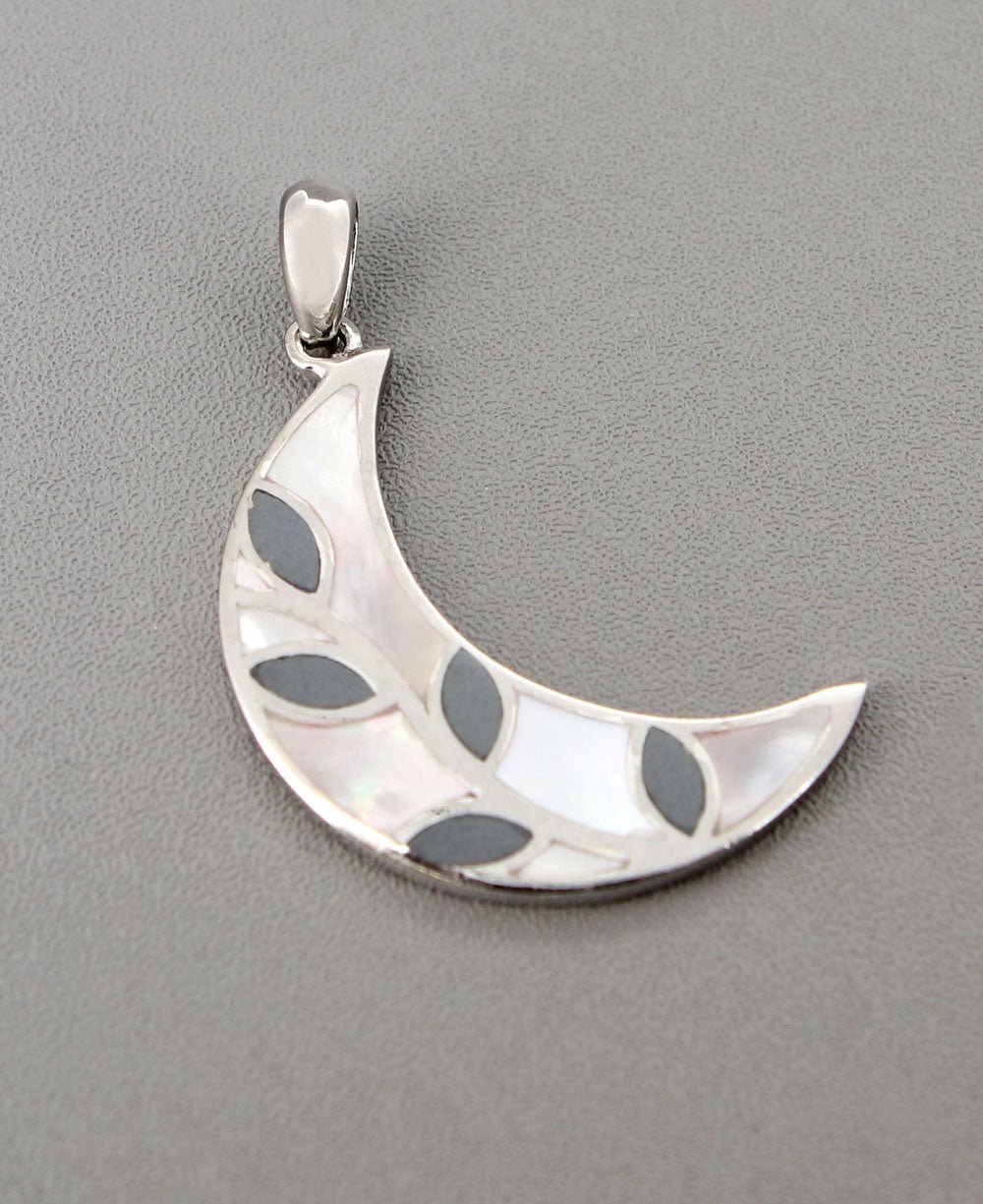 Growth and Change Hematite Inlay Moon Vine Pendant -