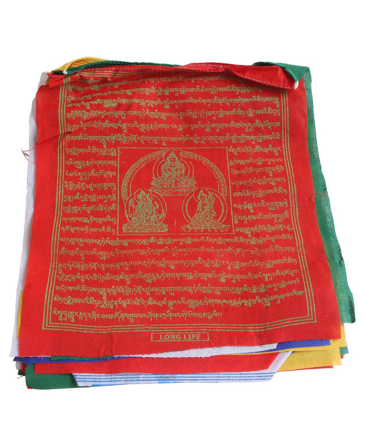 Hand Printed Tibetan Prayer Flags, Multiple Sizes - Decor Medium