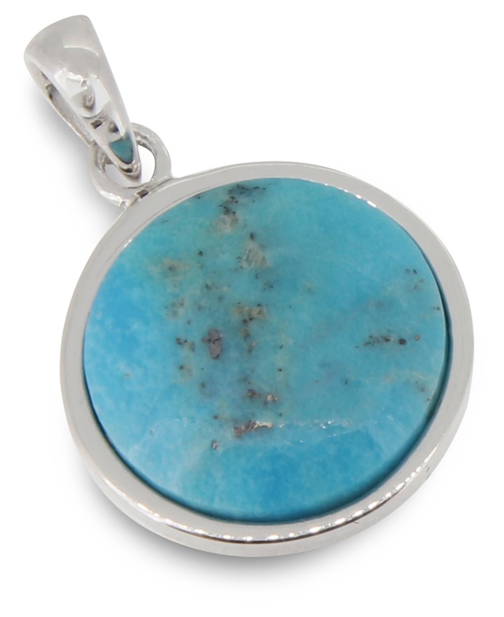 Healing Turquoise Sterling Silver Pendant - Charms & Pendants