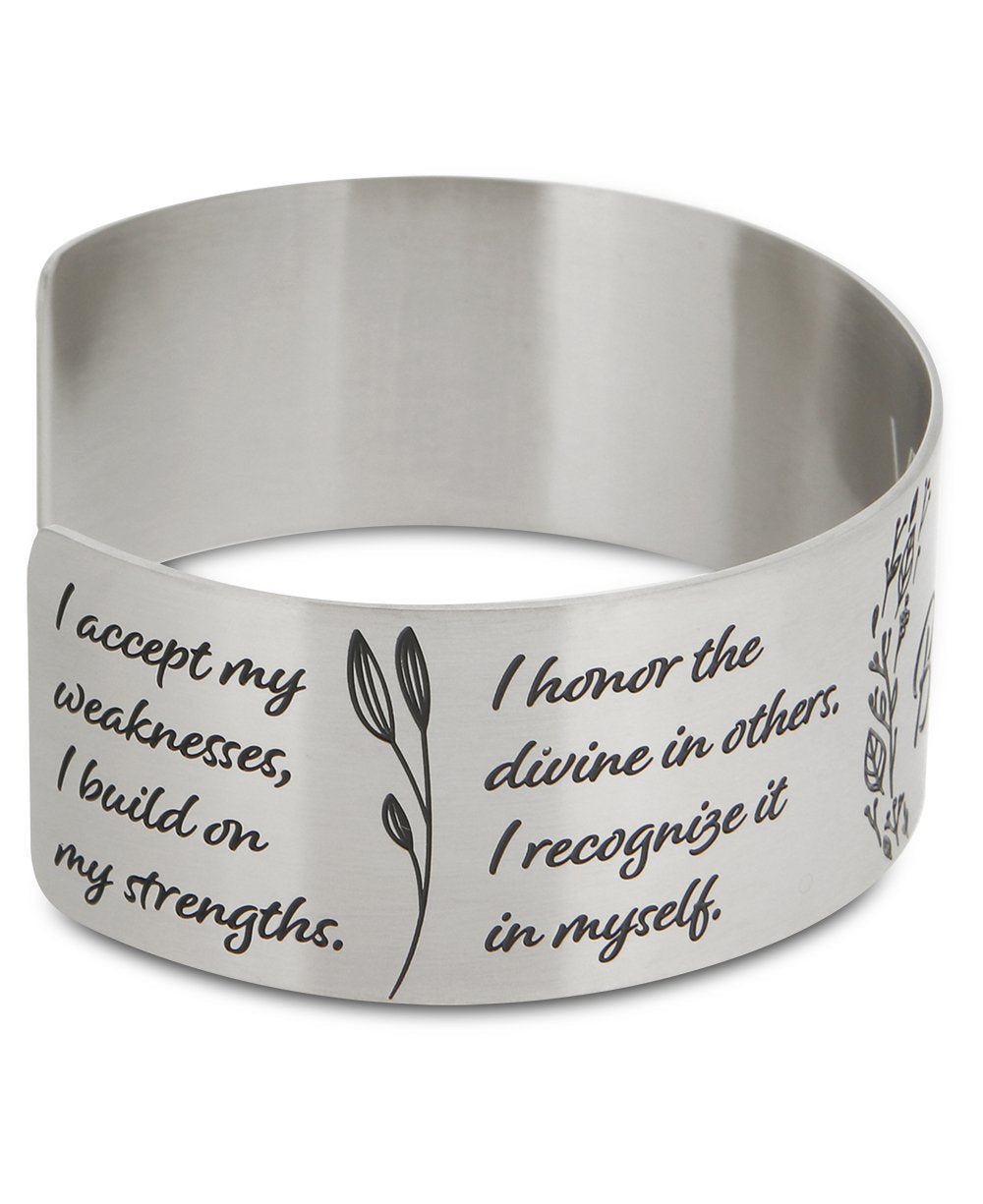 I am Blessed Affirmation Stainless Steel Adjustable Cuff Bracelet - Bracelets