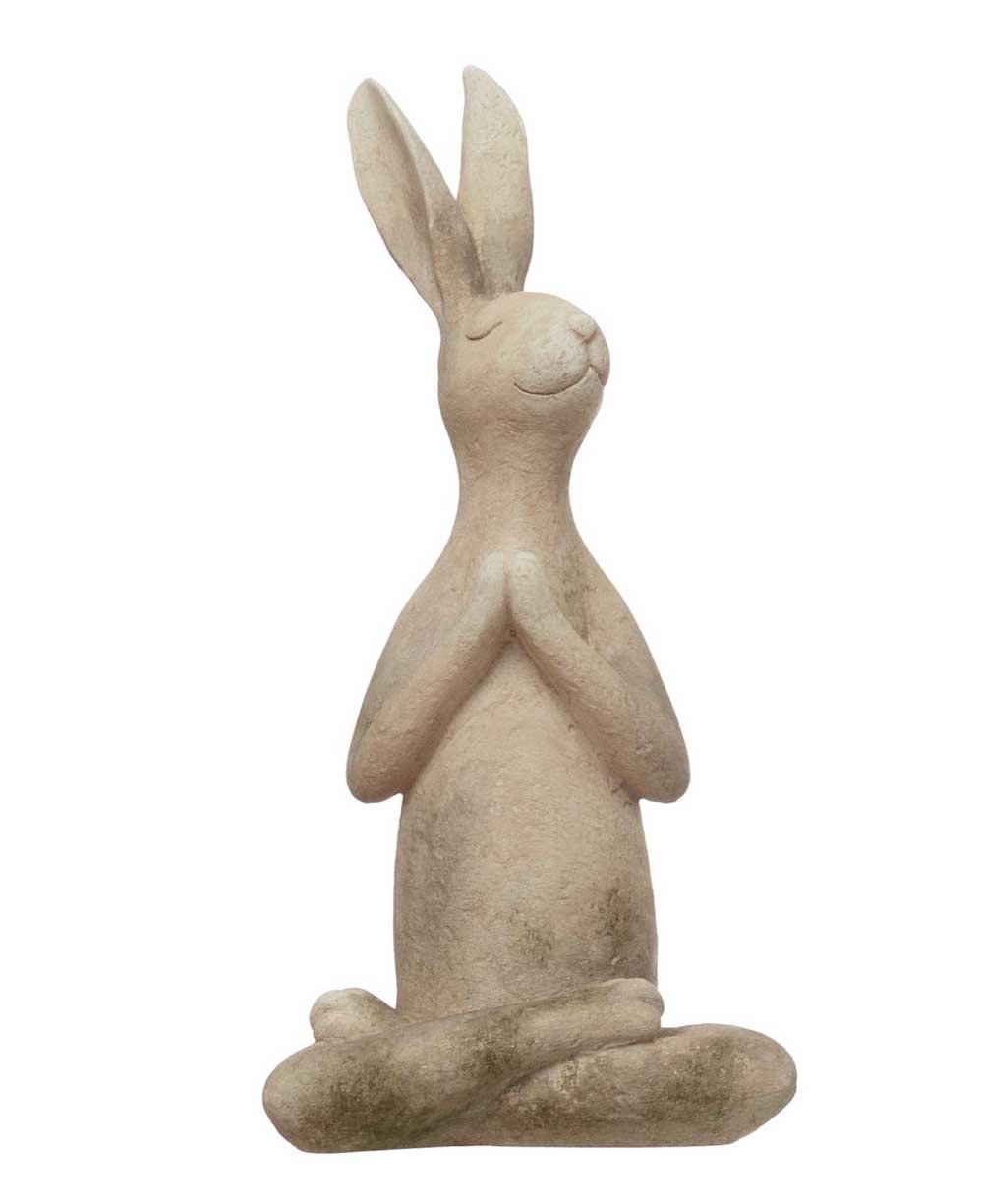 Karma Bunnies Yoga Rabbit Statues, Sold Individually Or Set - Sculptures & Statues Praying Pose