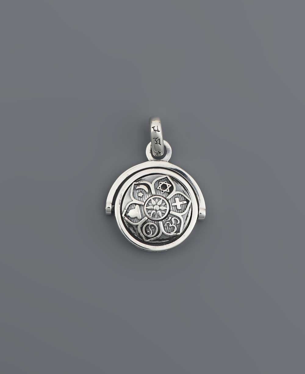 Kinetic Spinning Coexist Pendant in Sterling Silver - Charms & Pendants