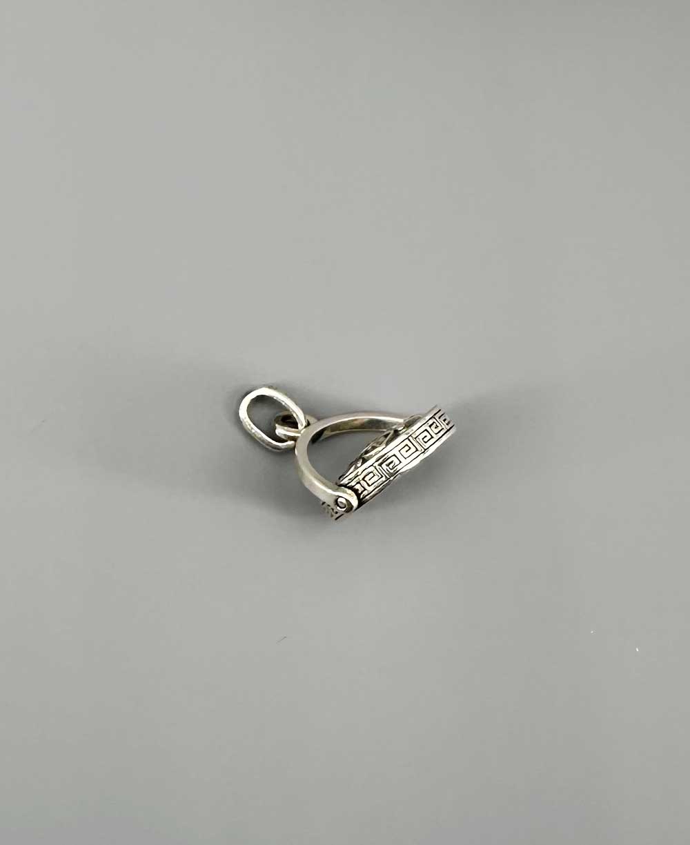 Kinetic Spinning Om Mani Padme Hum Tibetan Mantra Pendant in Sterling Silver - Charms & Pendants